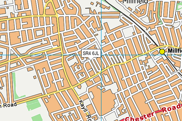 SR4 6JL map - OS VectorMap District (Ordnance Survey)