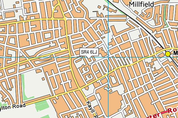 SR4 6LJ map - OS VectorMap District (Ordnance Survey)