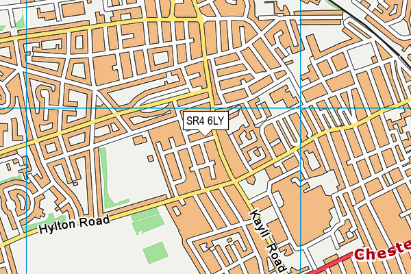 SR4 6LY map - OS VectorMap District (Ordnance Survey)