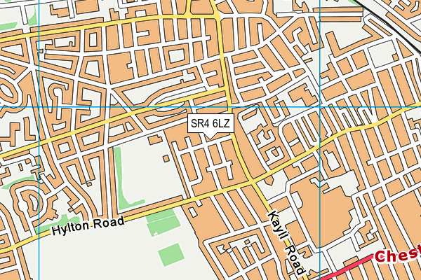SR4 6LZ map - OS VectorMap District (Ordnance Survey)