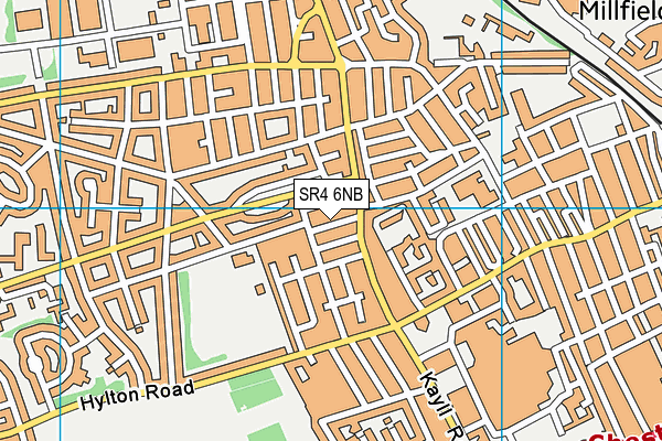 SR4 6NB map - OS VectorMap District (Ordnance Survey)