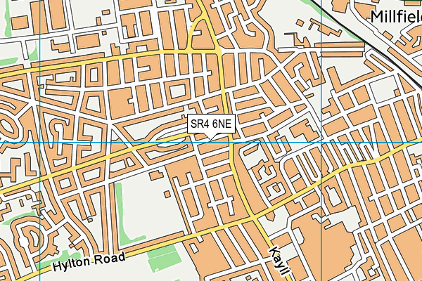 SR4 6NE map - OS VectorMap District (Ordnance Survey)