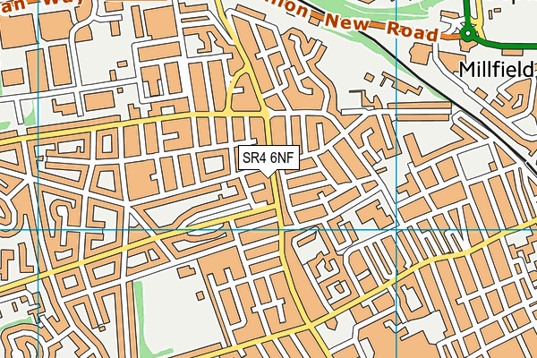 SR4 6NF map - OS VectorMap District (Ordnance Survey)