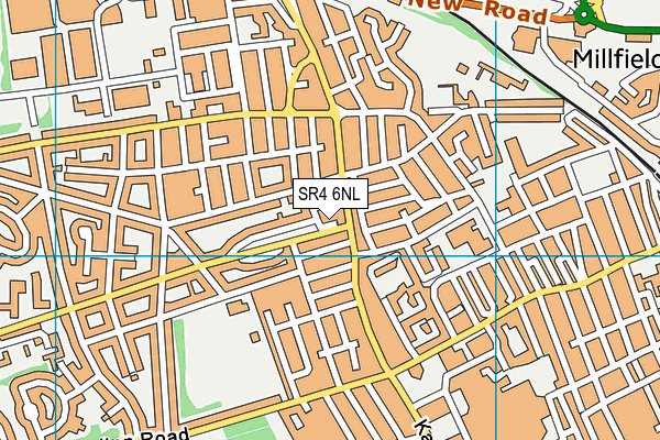 SR4 6NL map - OS VectorMap District (Ordnance Survey)