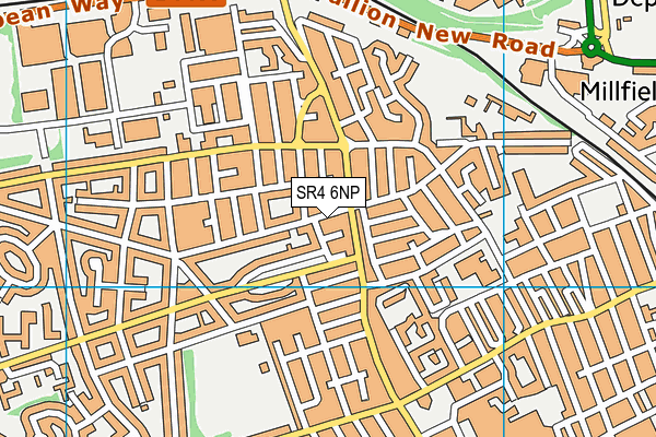 SR4 6NP map - OS VectorMap District (Ordnance Survey)