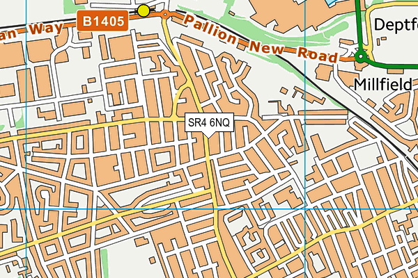 SR4 6NQ map - OS VectorMap District (Ordnance Survey)