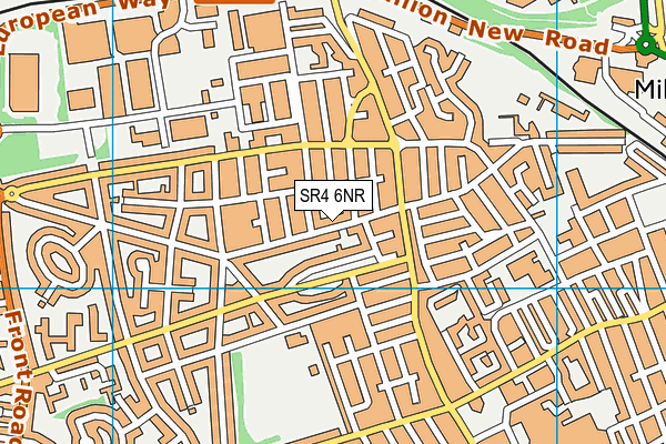 SR4 6NR map - OS VectorMap District (Ordnance Survey)