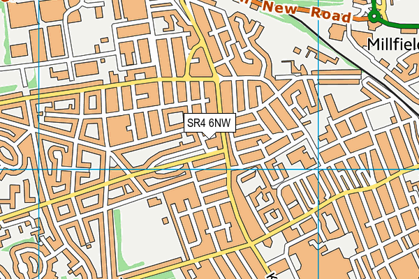 SR4 6NW map - OS VectorMap District (Ordnance Survey)