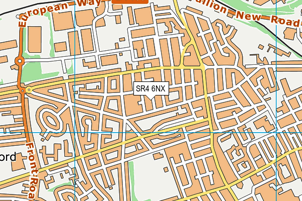 SR4 6NX map - OS VectorMap District (Ordnance Survey)