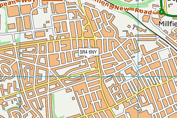 SR4 6NY map - OS VectorMap District (Ordnance Survey)