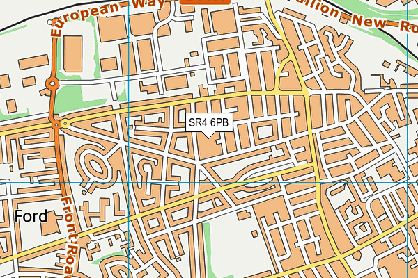 SR4 6PB map - OS VectorMap District (Ordnance Survey)