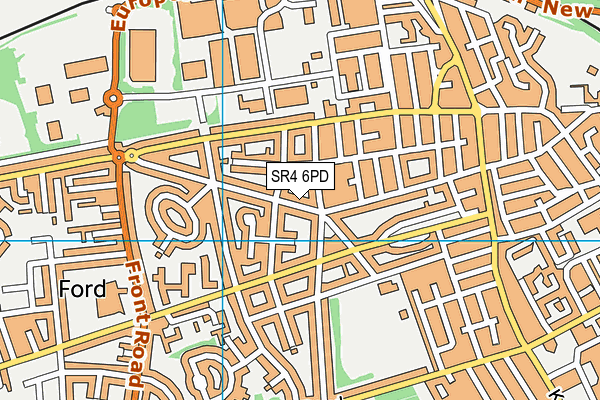 SR4 6PD map - OS VectorMap District (Ordnance Survey)