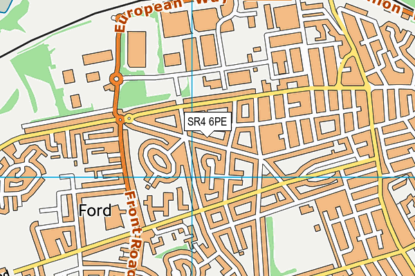 SR4 6PE map - OS VectorMap District (Ordnance Survey)