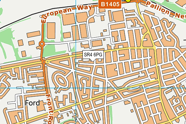 SR4 6PG map - OS VectorMap District (Ordnance Survey)