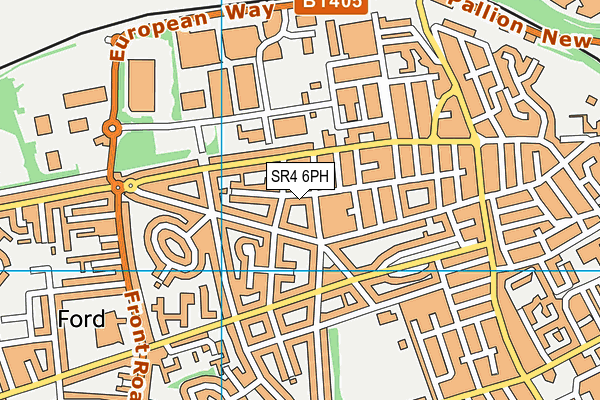 SR4 6PH map - OS VectorMap District (Ordnance Survey)
