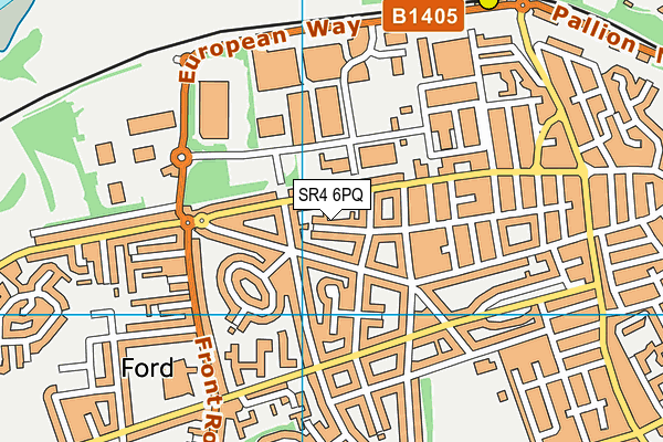 SR4 6PQ map - OS VectorMap District (Ordnance Survey)
