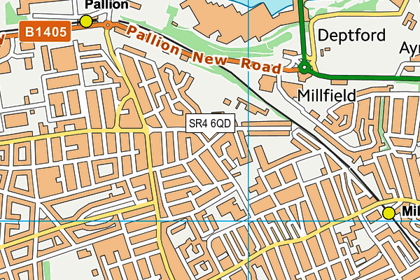 SR4 6QD map - OS VectorMap District (Ordnance Survey)