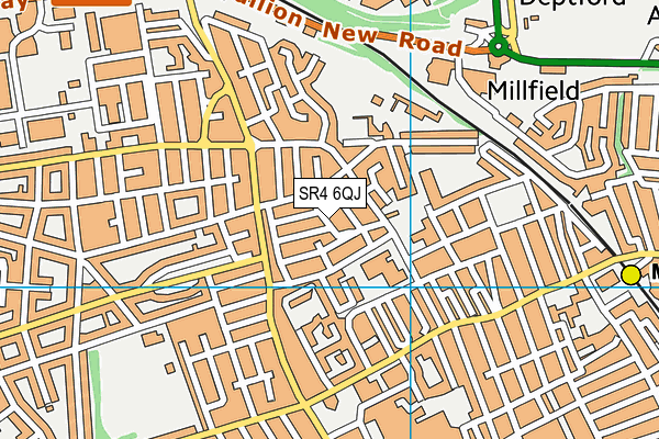 SR4 6QJ map - OS VectorMap District (Ordnance Survey)