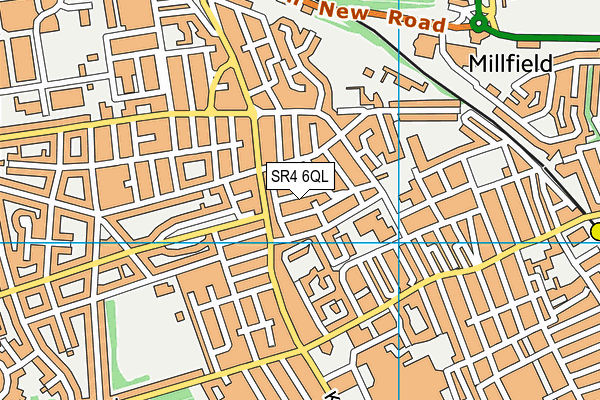 SR4 6QL map - OS VectorMap District (Ordnance Survey)