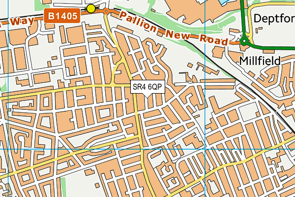 SR4 6QP map - OS VectorMap District (Ordnance Survey)