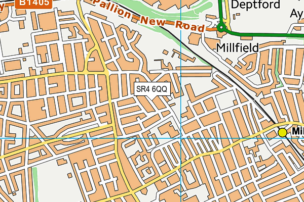 SR4 6QQ map - OS VectorMap District (Ordnance Survey)