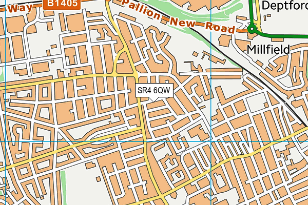 SR4 6QW map - OS VectorMap District (Ordnance Survey)