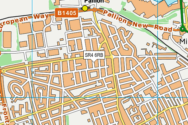 SR4 6RB map - OS VectorMap District (Ordnance Survey)