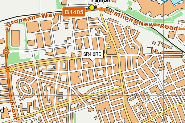 SR4 6RD map - OS VectorMap District (Ordnance Survey)