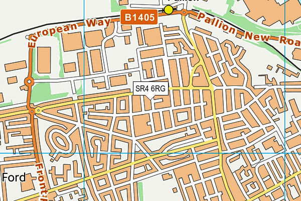 SR4 6RG map - OS VectorMap District (Ordnance Survey)