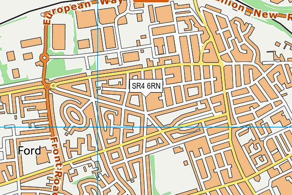 SR4 6RN map - OS VectorMap District (Ordnance Survey)