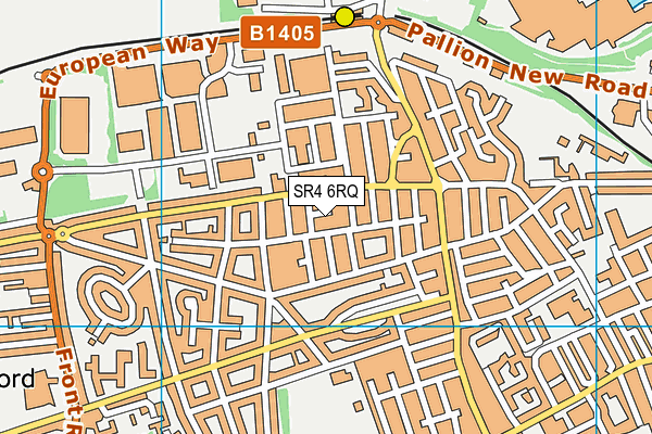 SR4 6RQ map - OS VectorMap District (Ordnance Survey)