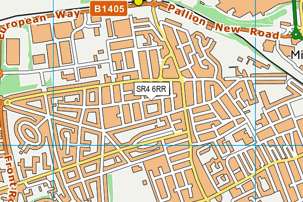 SR4 6RR map - OS VectorMap District (Ordnance Survey)