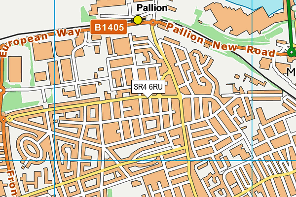 SR4 6RU map - OS VectorMap District (Ordnance Survey)