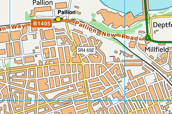 SR4 6SE map - OS VectorMap District (Ordnance Survey)