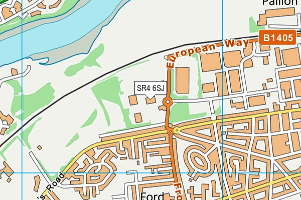 SR4 6SJ map - OS VectorMap District (Ordnance Survey)