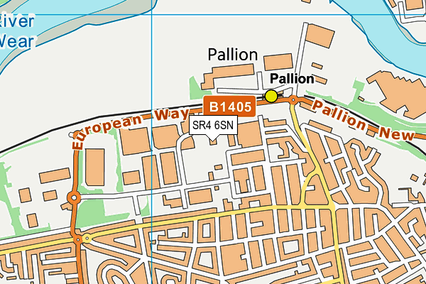Sunderland Indoor Arena (Closed) map (SR4 6SN) - OS VectorMap District (Ordnance Survey)