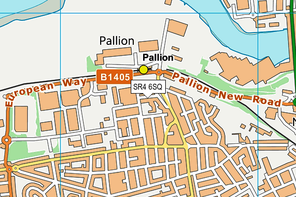 SR4 6SQ map - OS VectorMap District (Ordnance Survey)