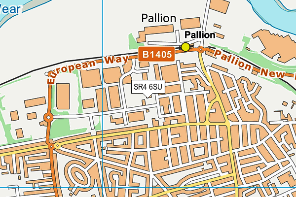 SR4 6SU map - OS VectorMap District (Ordnance Survey)