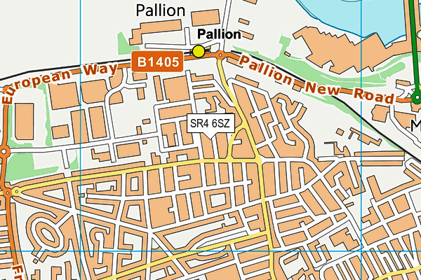 SR4 6SZ map - OS VectorMap District (Ordnance Survey)