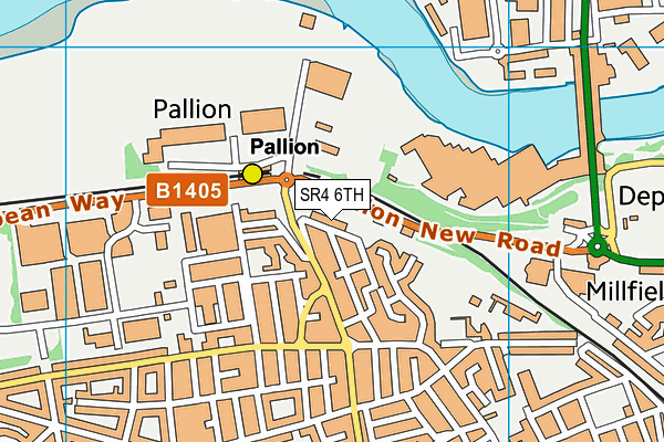 SR4 6TH map - OS VectorMap District (Ordnance Survey)