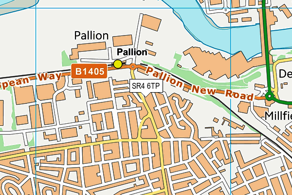 SR4 6TP map - OS VectorMap District (Ordnance Survey)