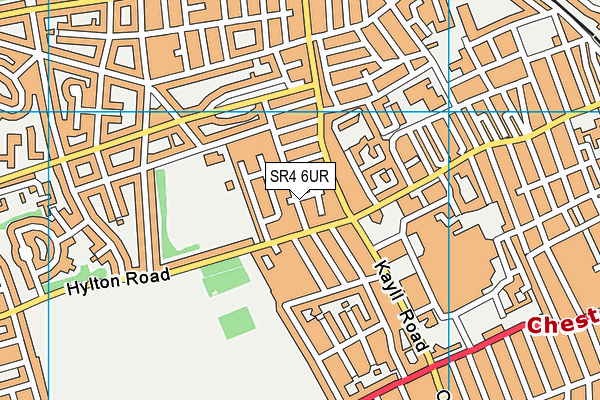 SR4 6UR map - OS VectorMap District (Ordnance Survey)