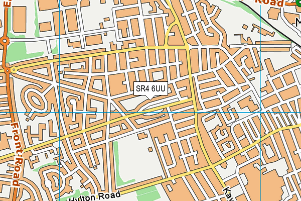 SR4 6UU map - OS VectorMap District (Ordnance Survey)