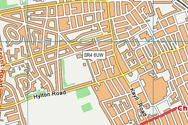 SR4 6UW map - OS VectorMap District (Ordnance Survey)