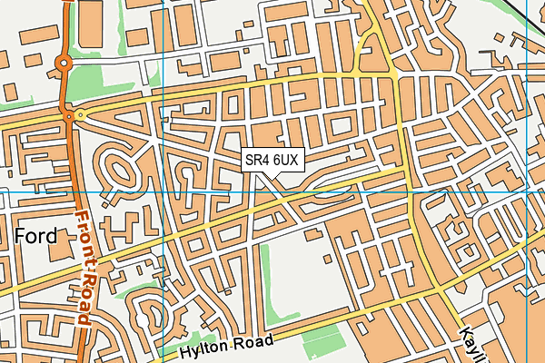 SR4 6UX map - OS VectorMap District (Ordnance Survey)