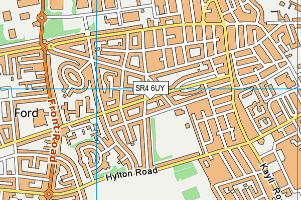 SR4 6UY map - OS VectorMap District (Ordnance Survey)