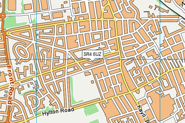 SR4 6UZ map - OS VectorMap District (Ordnance Survey)
