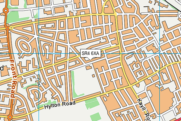 Hylton Road Pitches map (SR4 6XA) - OS VectorMap District (Ordnance Survey)