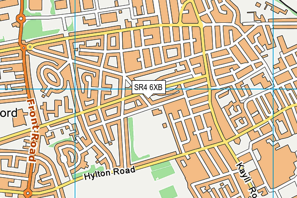 SR4 6XB map - OS VectorMap District (Ordnance Survey)