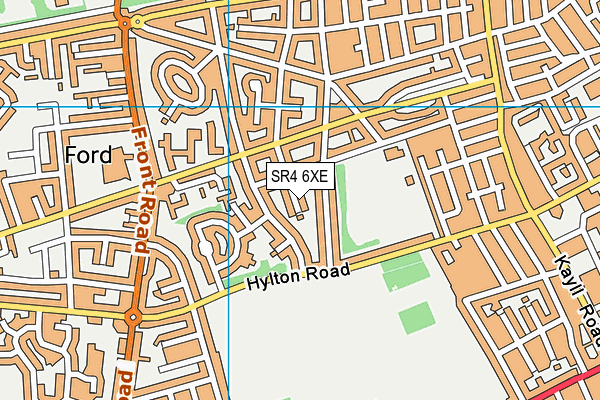 SR4 6XE map - OS VectorMap District (Ordnance Survey)